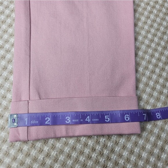 J. Jill Premium Bi-Stretch Pink Pull On Cuffed Casual Loose Fit Cropped Pants - Picture 11 of 11